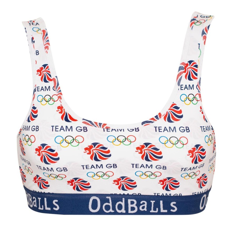 Casual Clothing Oddballs | Team Gb Women'S Bralette White