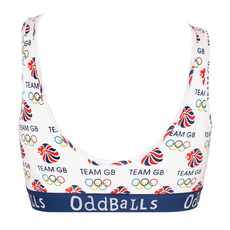 Casual Clothing Oddballs | Team Gb Women'S Bralette White