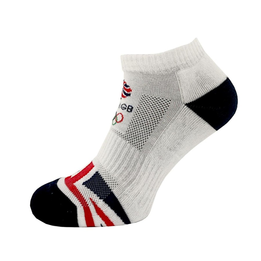 Casual Clothing Exceptio | Team Gb 3Pk Sport Trainer Sock White | The Official Team Gb Shop