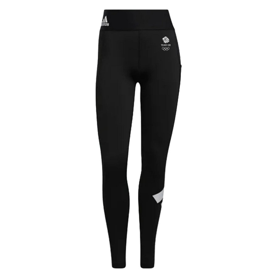 Active Clothing Specialist Sports | Adidas Team Gb Techfit 3 Bar Long Tights Black