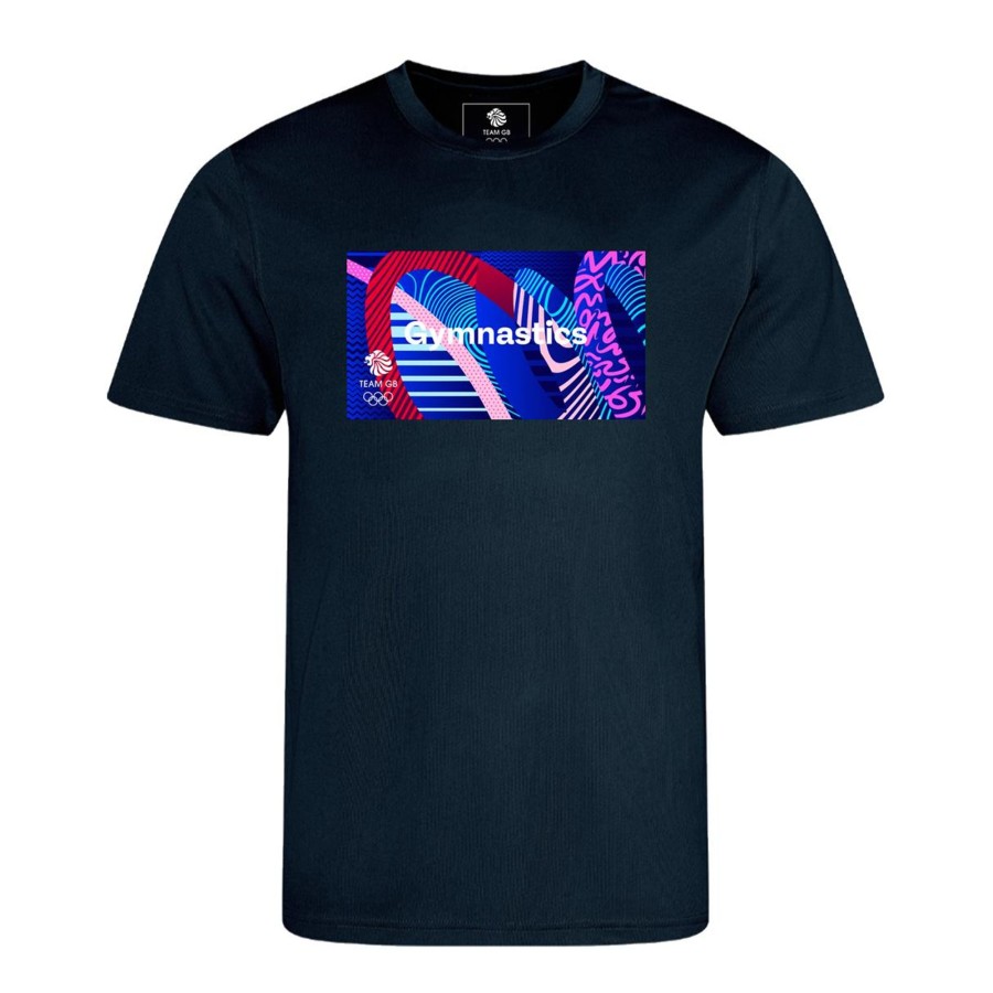 Active Clothing Inkthreadable | Team Gb Gymnastics Technical T-Shirt Navy