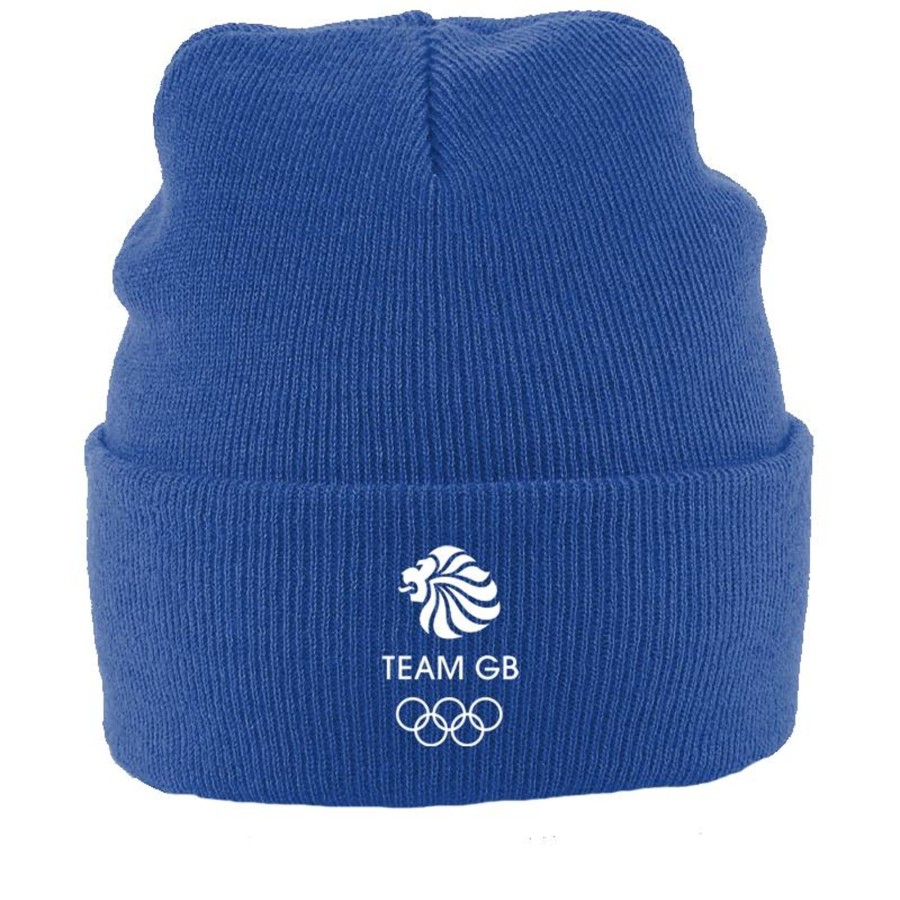 Casual Clothing Inkthreadable | Team Gb Cuffed Beanie Bright Royal