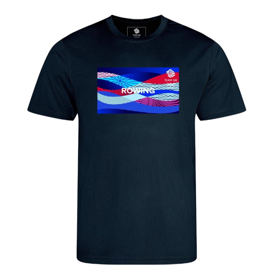 Active Clothing Inkthreadable | Team Gb Rowing Technical T-Shirt Navy