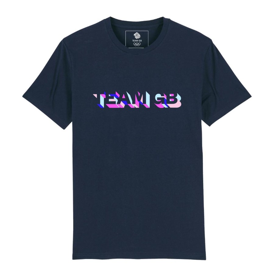 Casual Clothing Inkthreadable | Team Gb Drop T-Shirt Navy