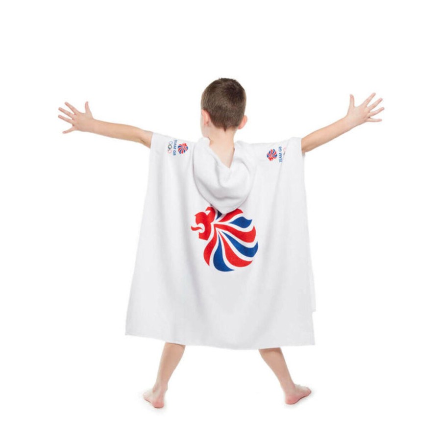 Accessories Swimzi | Team Gb Kids Towel Poncho White