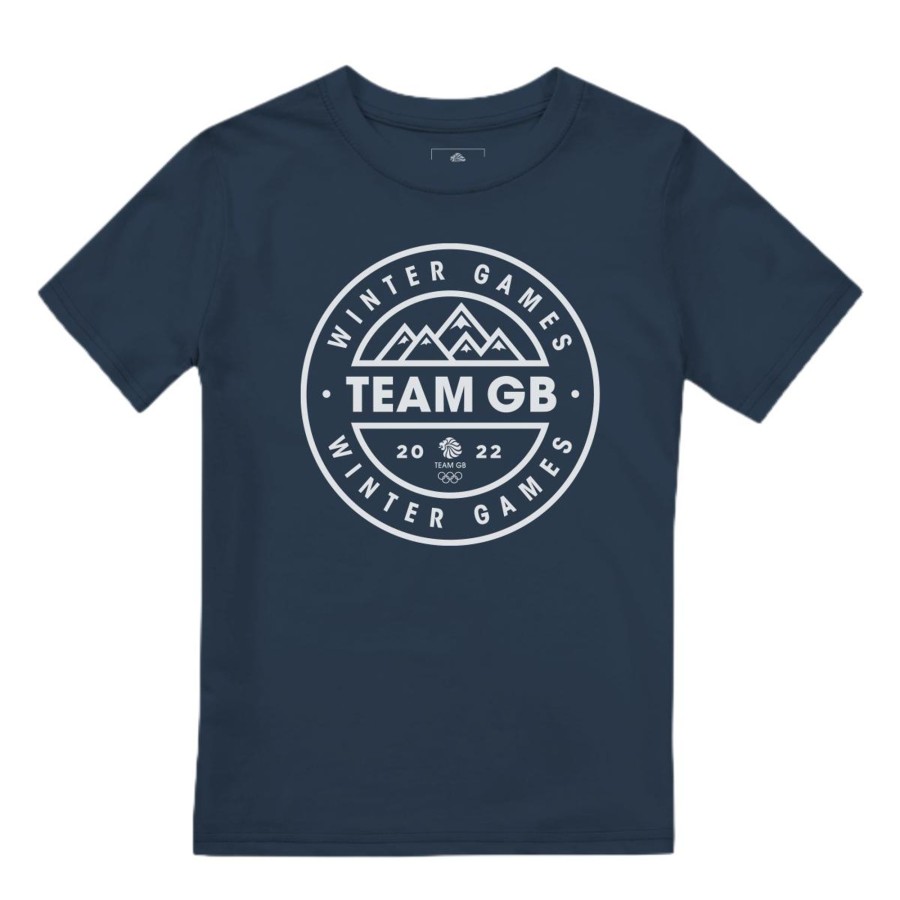 Casual Clothing Frontline | Winter Emblem Kids T-Shirt | The Official Team Gb Shop Navy