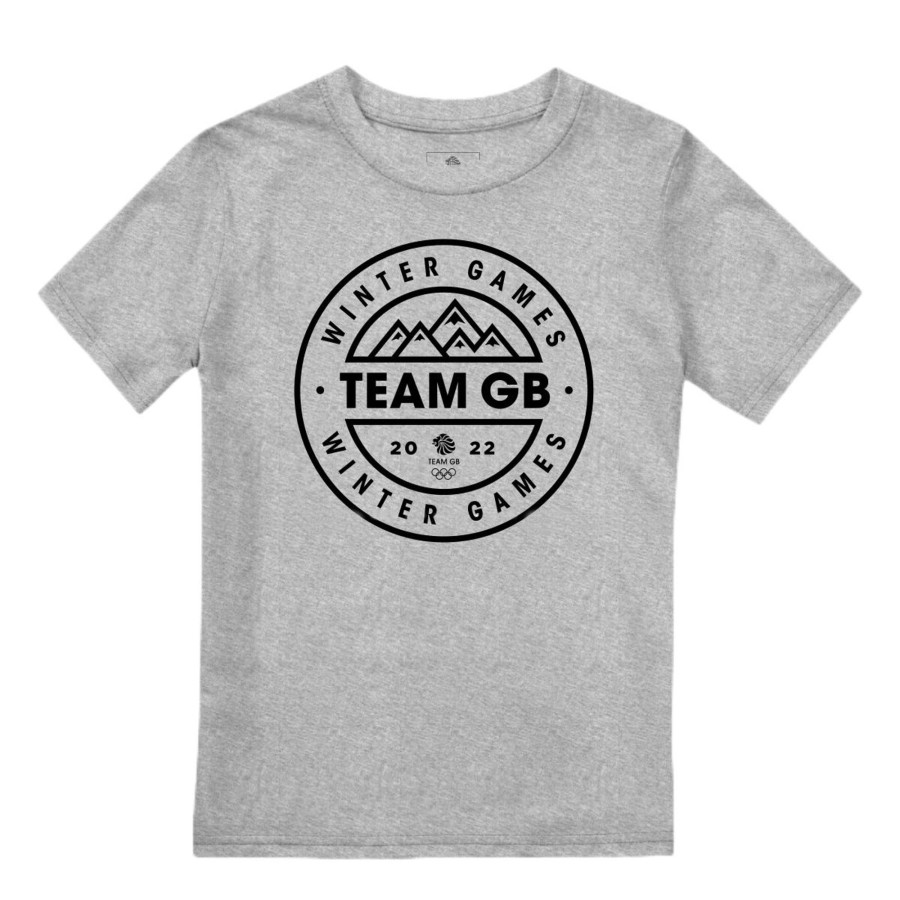 Casual Clothing Frontline | Winter Emblem Kids T-Shirt | The Official Team Gb Shop Grey