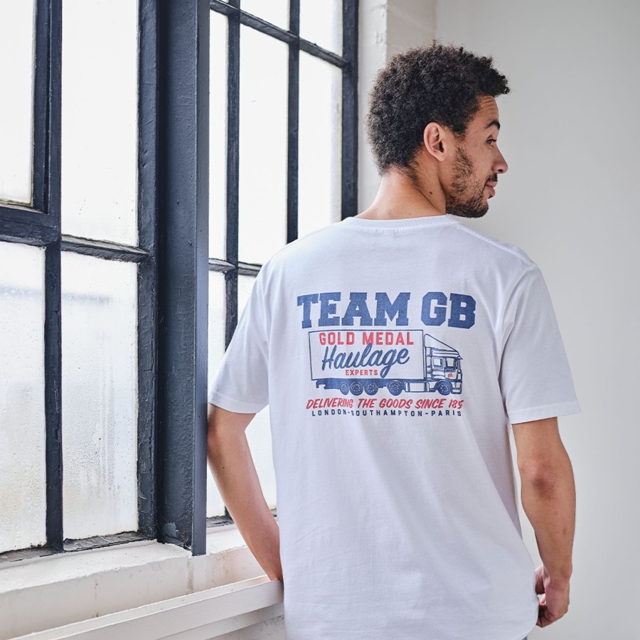 Casual Clothing Inkthreadable | Team Gb Delivering The Goods T-Shirt - White