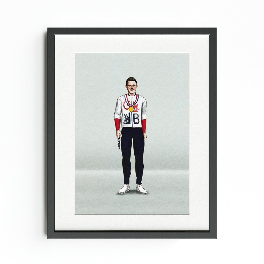 Accessories Team GB | Illustrated Adam Peaty Art Print | The Official Team Gb Online Shop