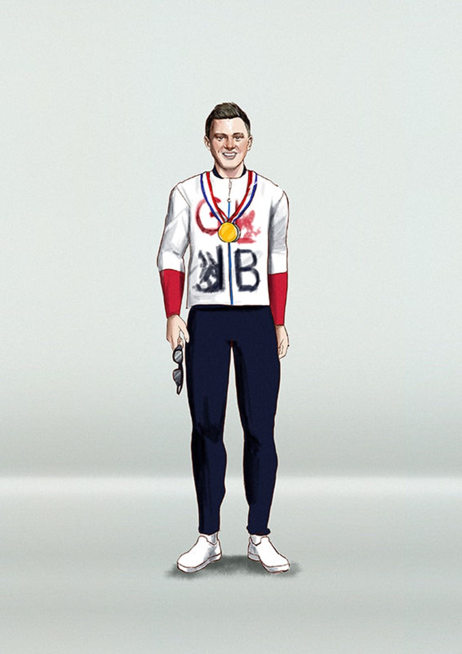 Accessories Team GB | Illustrated Adam Peaty Art Print | The Official Team Gb Online Shop