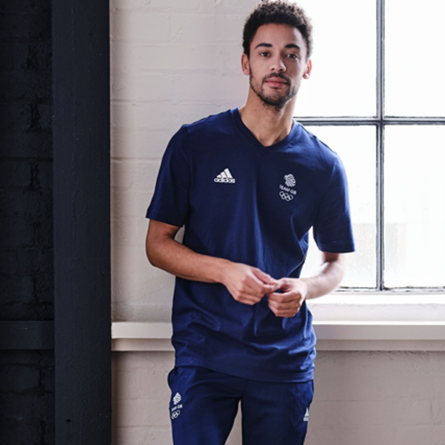 Active Clothing Specialist Sports | Adidas Team Gb Men'S Cotton Tee Navy