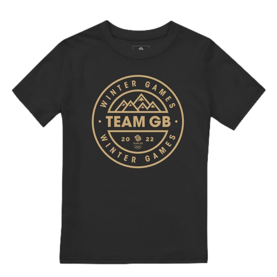 Casual Clothing Frontline | Winter Emblem Kids T-Shirt | The Official Team Gb Shop Black