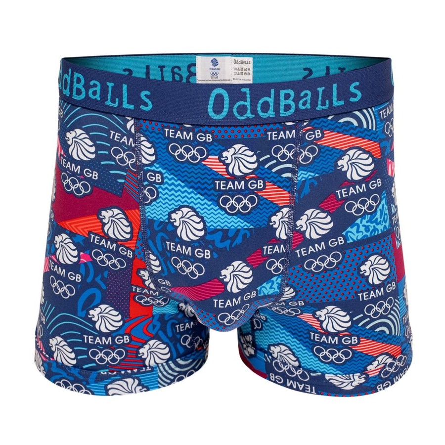 Casual Clothing Oddballs | Team Gb Men'S Boxer Shorts Navy