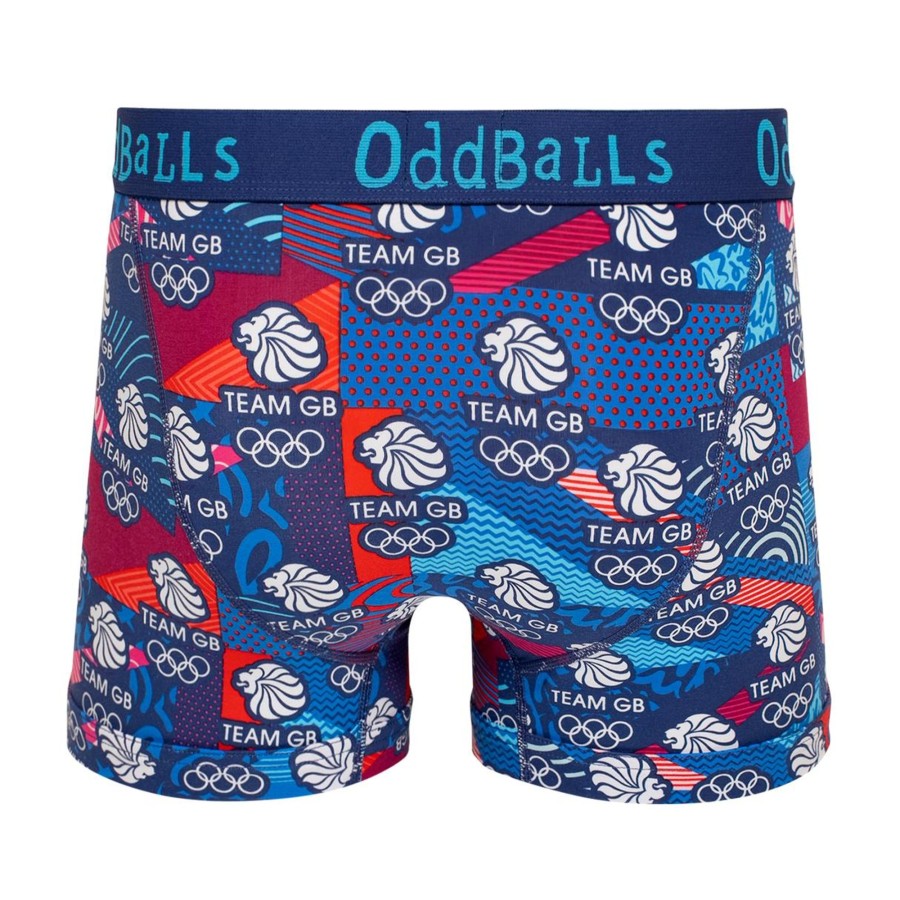 Casual Clothing Oddballs | Team Gb Men'S Boxer Shorts Navy