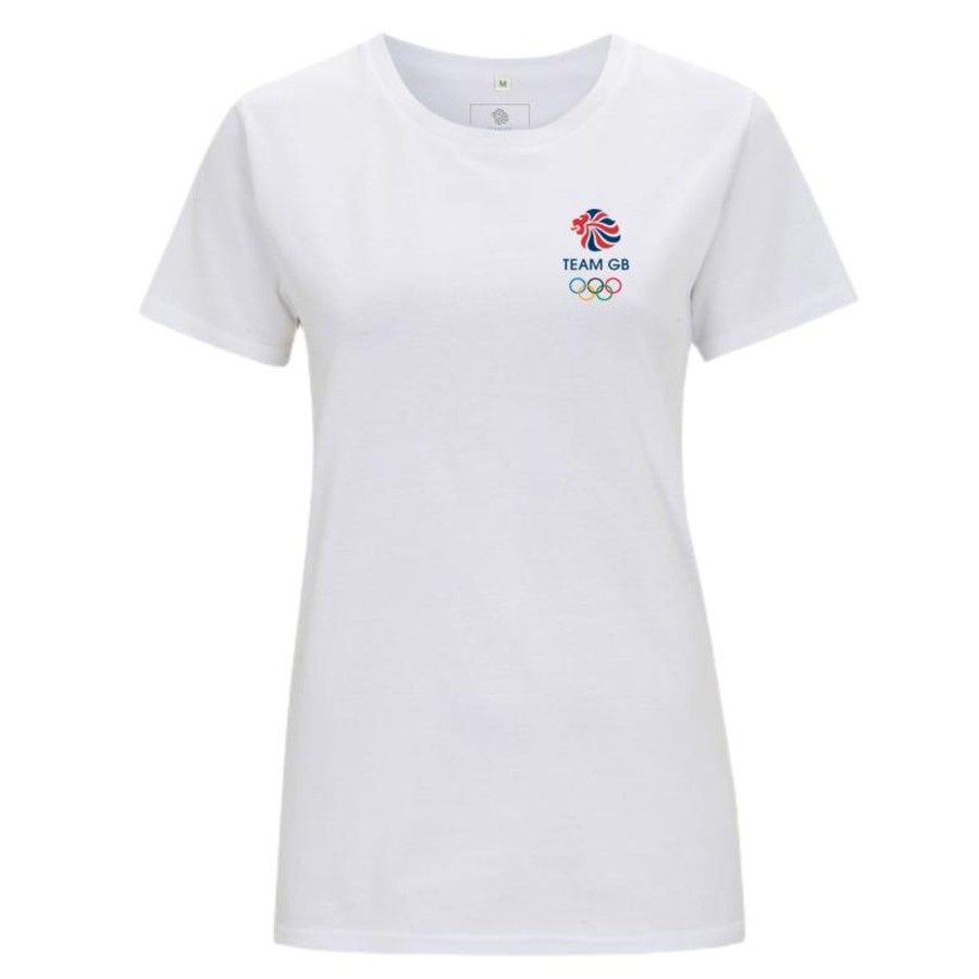 Casual Clothing Frontline | Olympic Small Colour Logo T-Shirt Women'S | The Official Team Gb Shop White