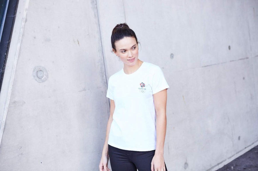 Casual Clothing Frontline | Olympic Small Colour Logo T-Shirt Women'S | The Official Team Gb Shop White