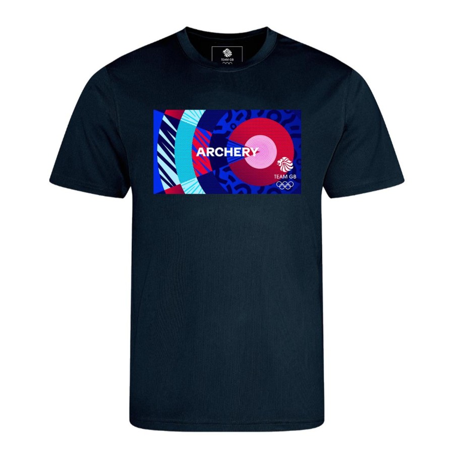 Active Clothing Inkthreadable | Team Gb Archery Technical T-Shirt Navy