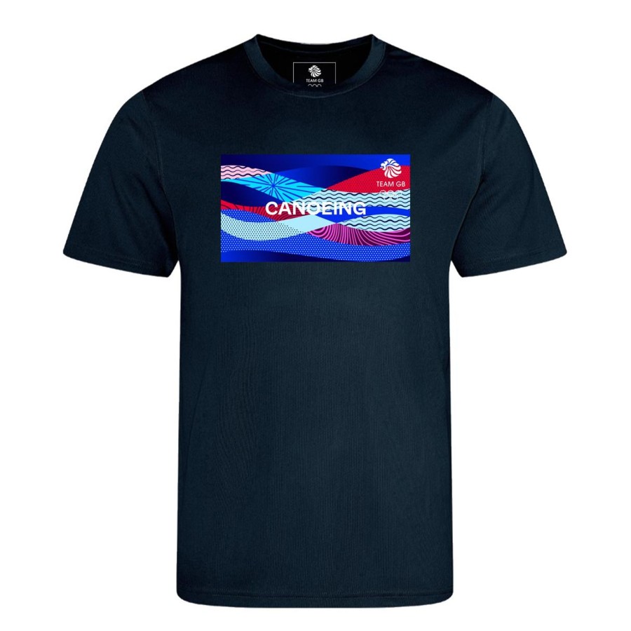 Active Clothing Inkthreadable | Team Gb Canoeing Technical T-Shirt Navy