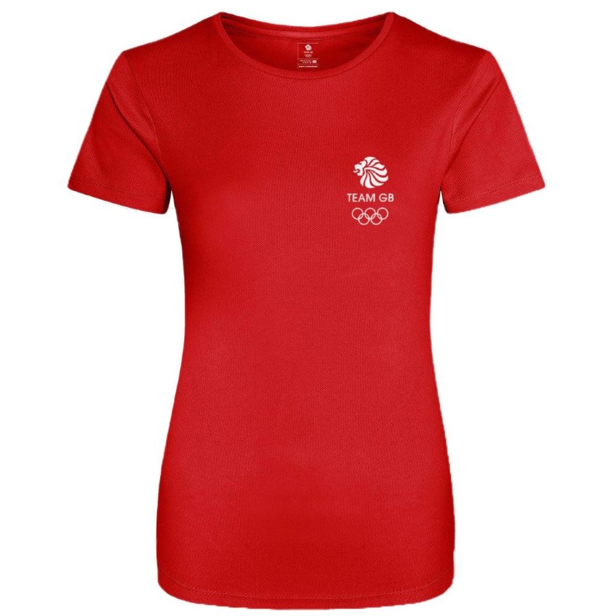 Active Clothing Inkthreadable | Everyday Active Women'S T-Shirt | The Official Team Gb Shop Red