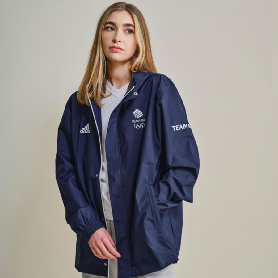 Active Clothing Specialist Sports | Adidas Team Gb All Weather Jacket Navy