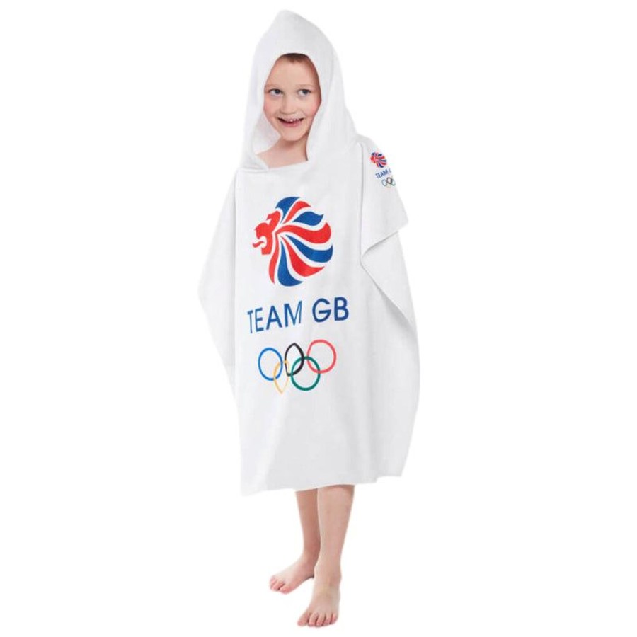 Accessories Swimzi | Team Gb Kids Towel Poncho White