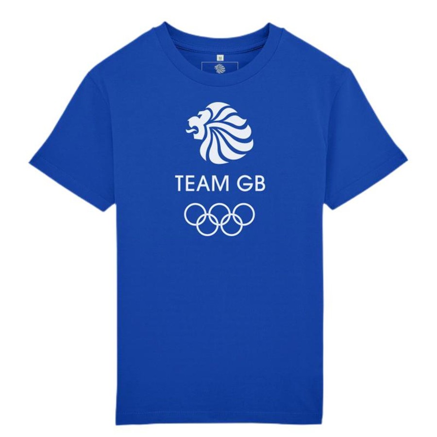 Casual Clothing Frontline | Olympic White Logo T-Shirt Kids | The Official Team Gb Shop Blue