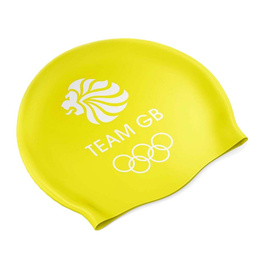 Accessories Swimzi | Team Gb Bright Logo Swim Cap Yellow