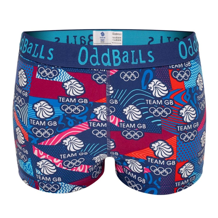 Casual Clothing Oddballs | Team Gb Women'S Boxer Shorts Navy