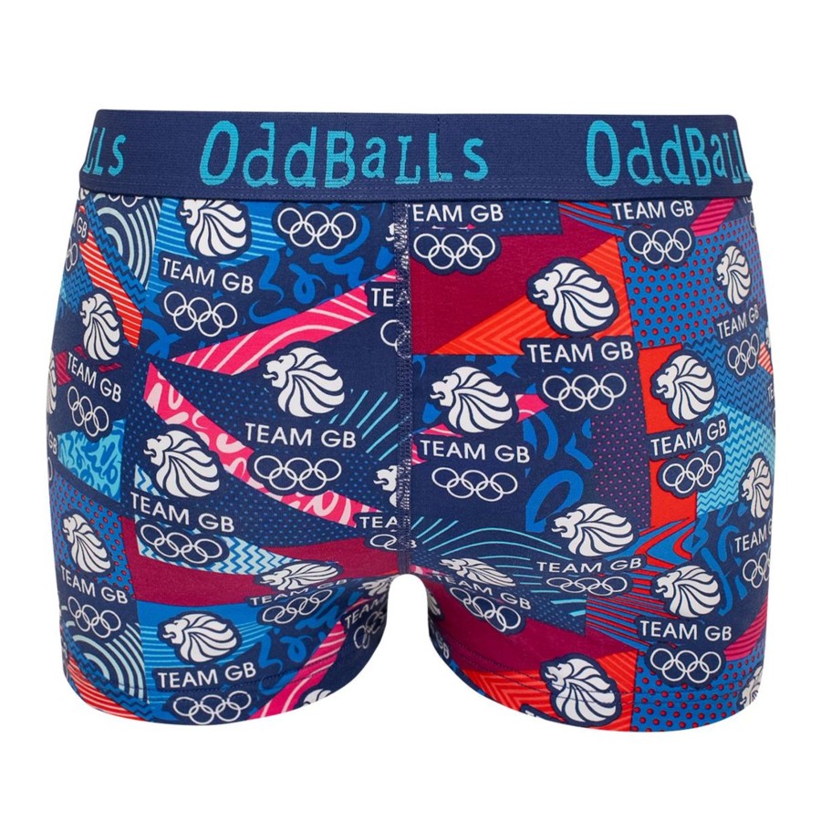 Casual Clothing Oddballs | Team Gb Women'S Boxer Shorts Navy