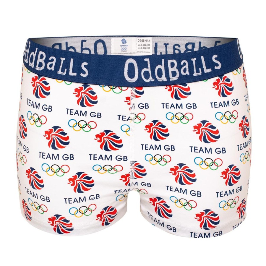 Casual Clothing Oddballs | Team Gb Women'S Boxer Shorts White