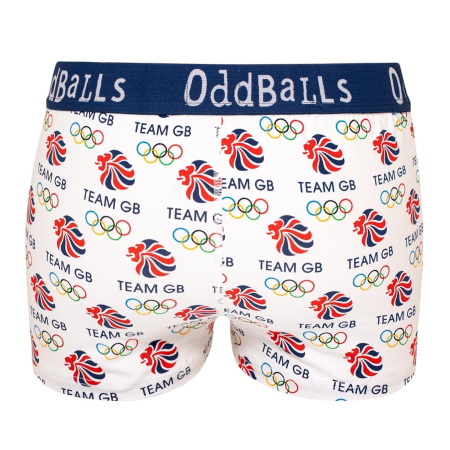 Casual Clothing Oddballs | Team Gb Women'S Boxer Shorts White