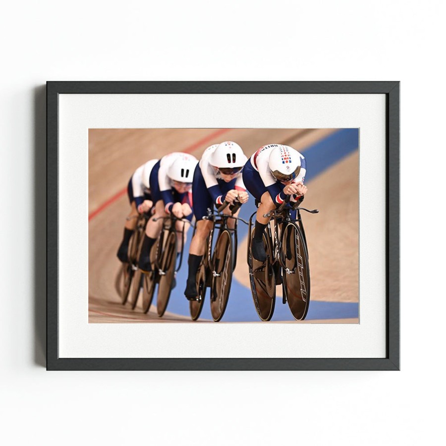 Accessories Team GB | Tokyo 2020 Women'S Cycling Team Pursuit Art Print | The Official Team Gb Online Shop