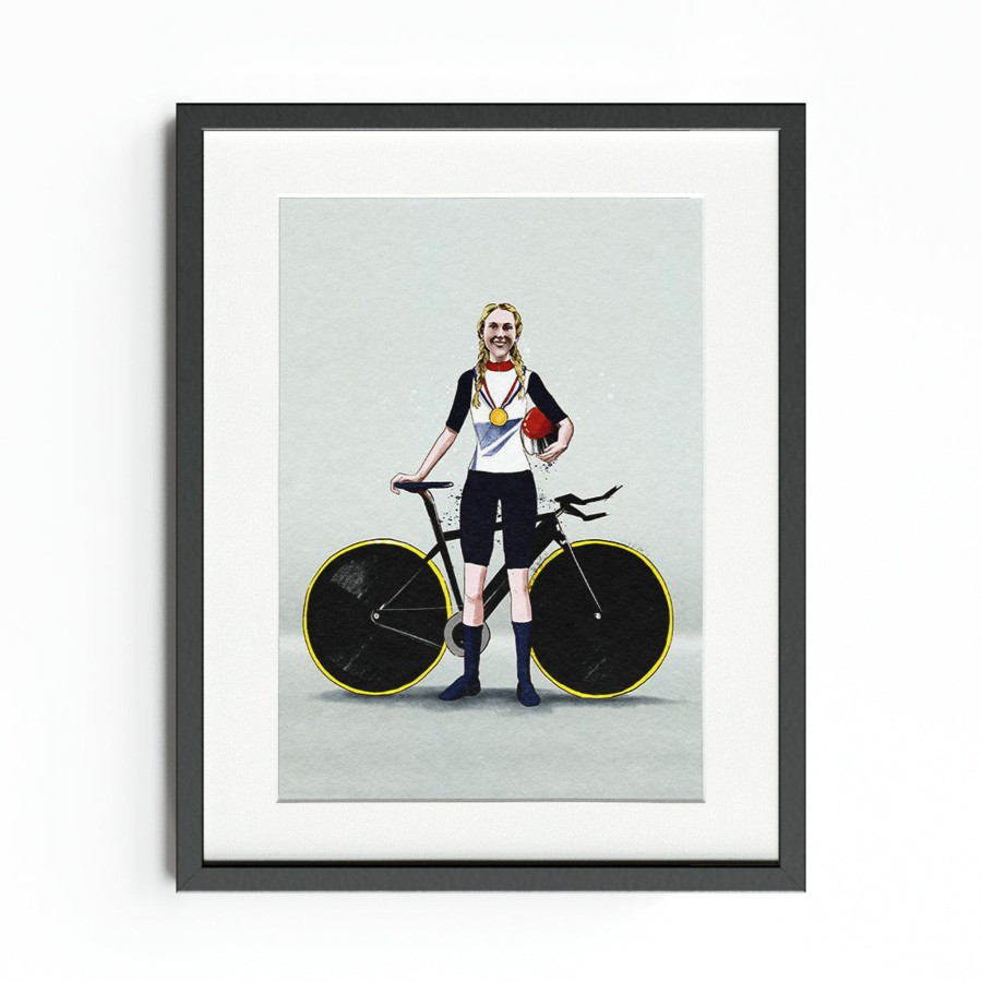 Accessories Team GB | Illustrated Laura Kenny Art Print | The Official Team Gb Online Shop