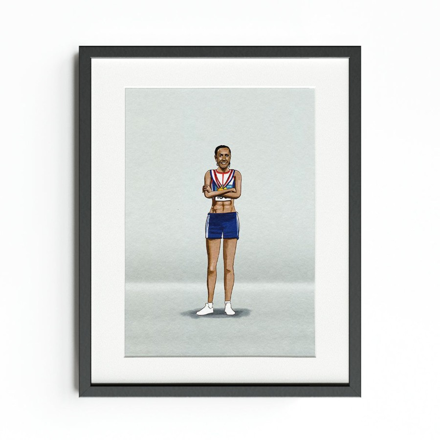 Accessories Team GB | Illustrated Dame Kelly Holmes Art Print | The Official Team Gb Online Shop