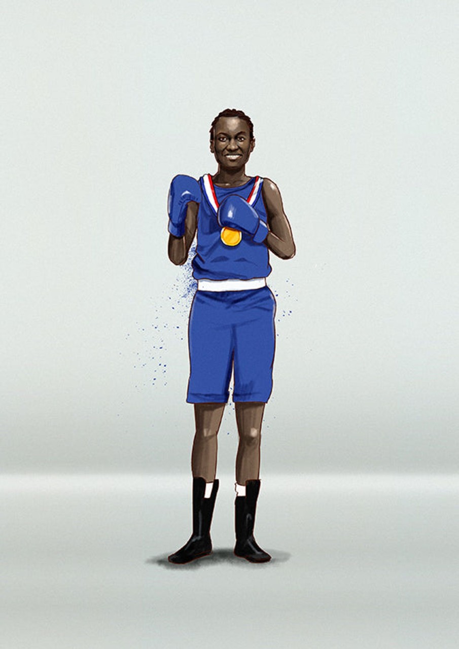 Accessories Team GB | Illustrated Nicola Adams Art Print | The Official Team Gb Online Shop