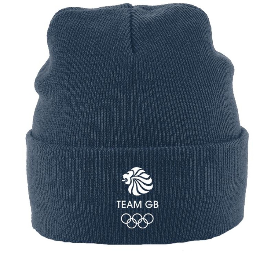 Active Clothing Inkthreadable | Team Gb Cuffed Beanie Navy