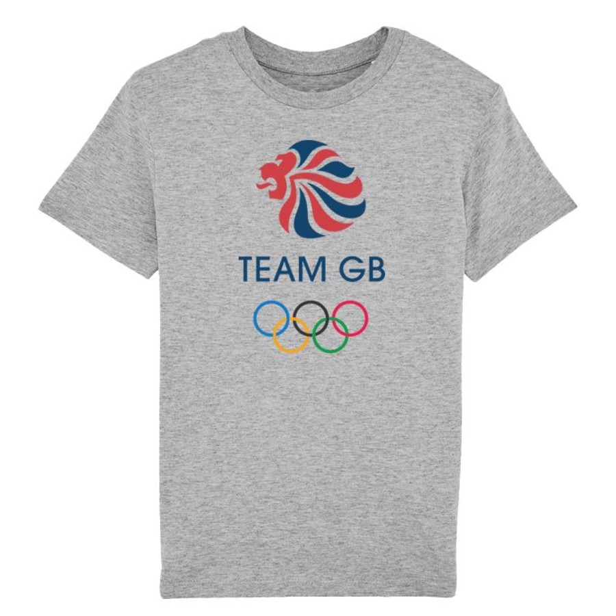 Casual Clothing Frontline | Olympic Colour Logo T-Shirt Kids | The Official Team Gb Shop Grey