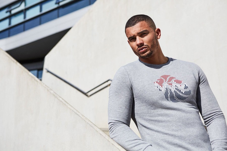 Casual Clothing Frontline | Lion Colour Logo Sweatshirt Men'S | The Official Team Gb Shop Grey