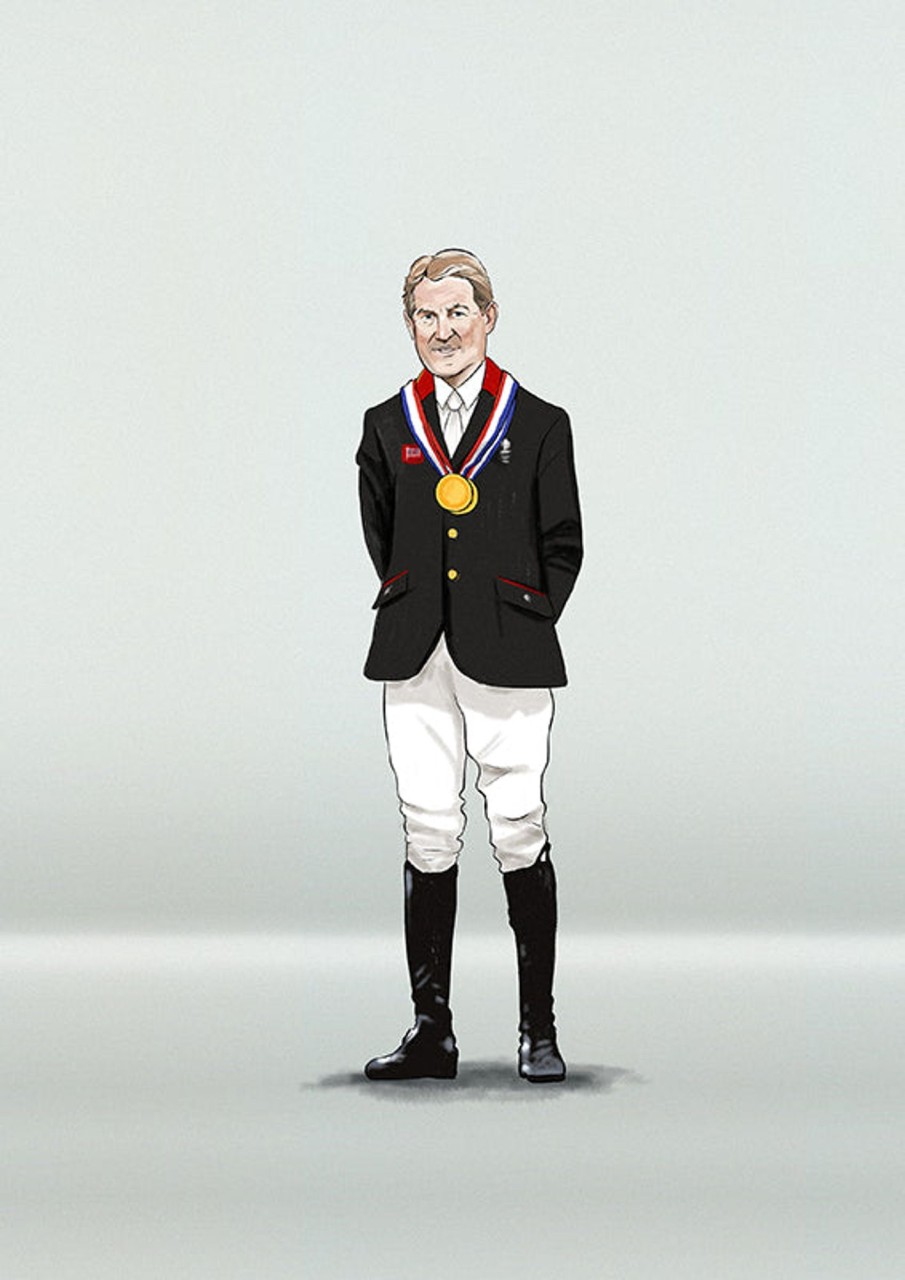 Accessories Team GB | Illustrated Nick Skelton Art Print | The Official Team Gb Online Shop