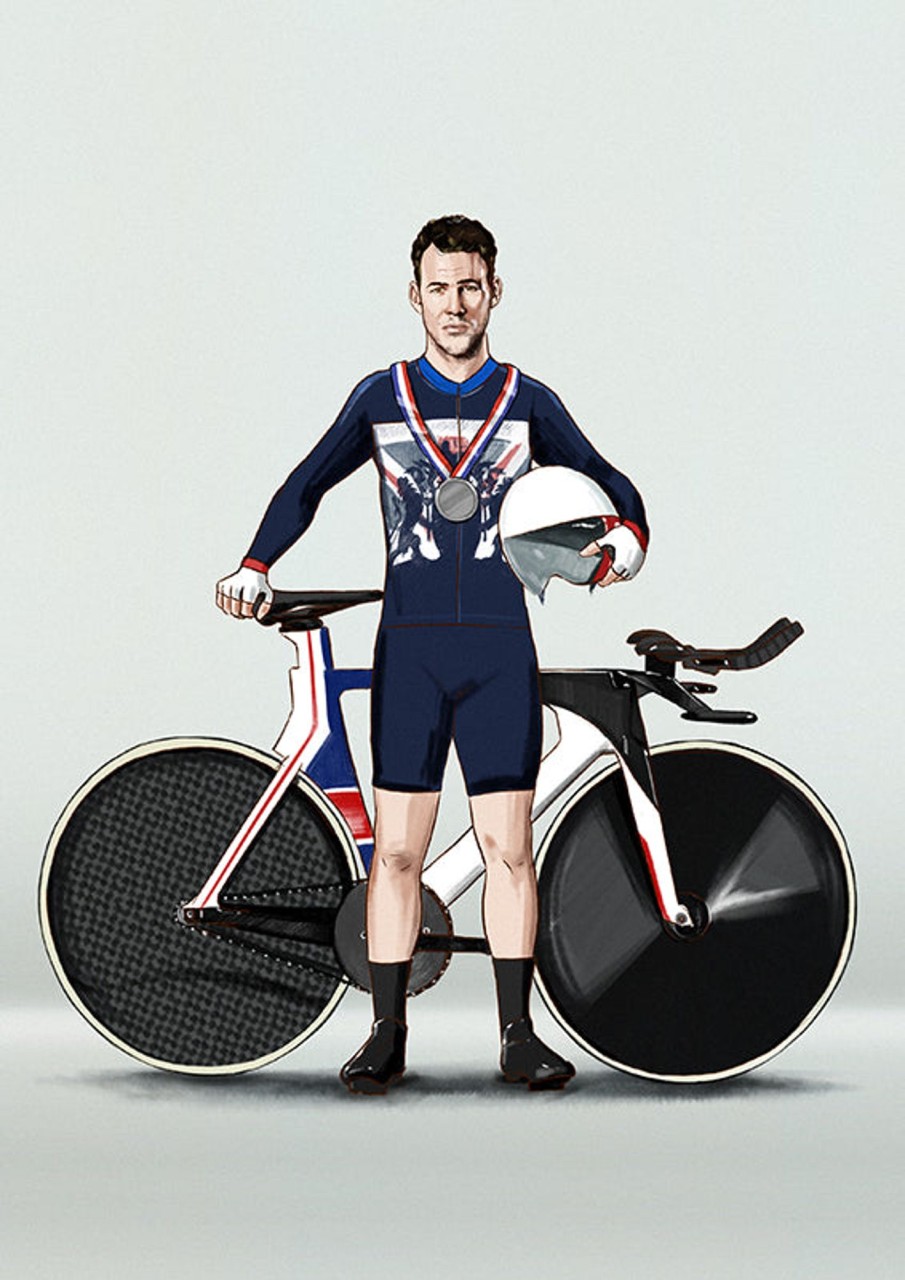 Accessories Team GB | Illustrated Mark Cavendish Art Print | The Official Team Gb Online Shop